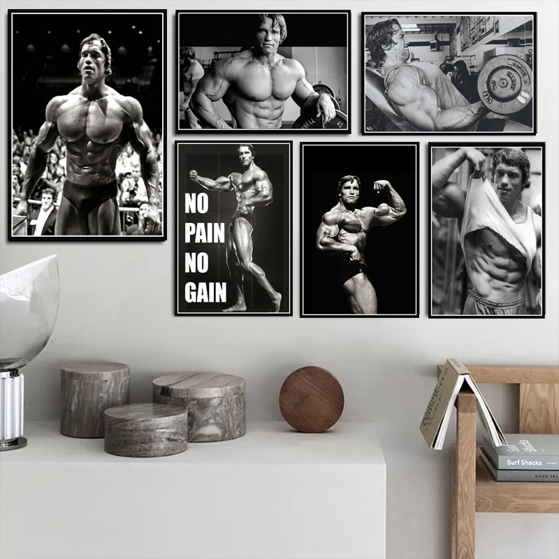 Sports Equipment Poster - Poster Prints Oil Painting Arnold Schwarzenegger