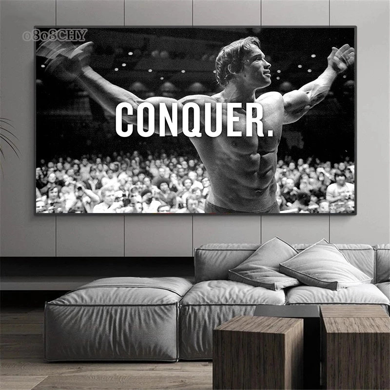 Sports Equipment Poster - Bodybuilding Famous Character Pictures Arnold Schwarzenegger