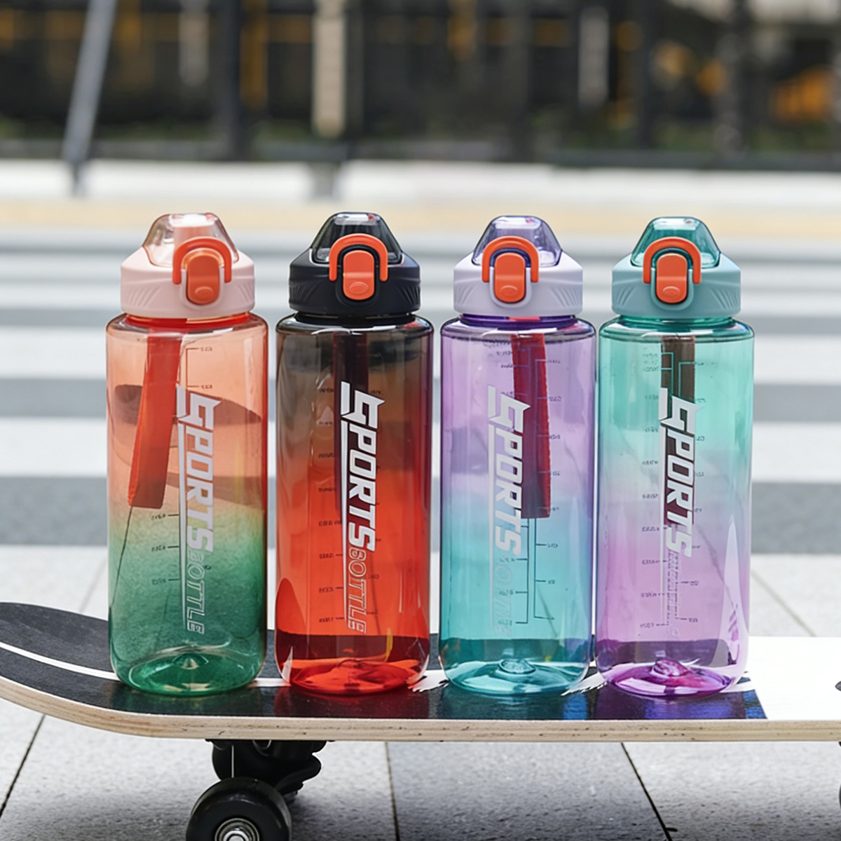 Sports Equipment Names - 1pc 100ml/32oz gradient sports plastic water