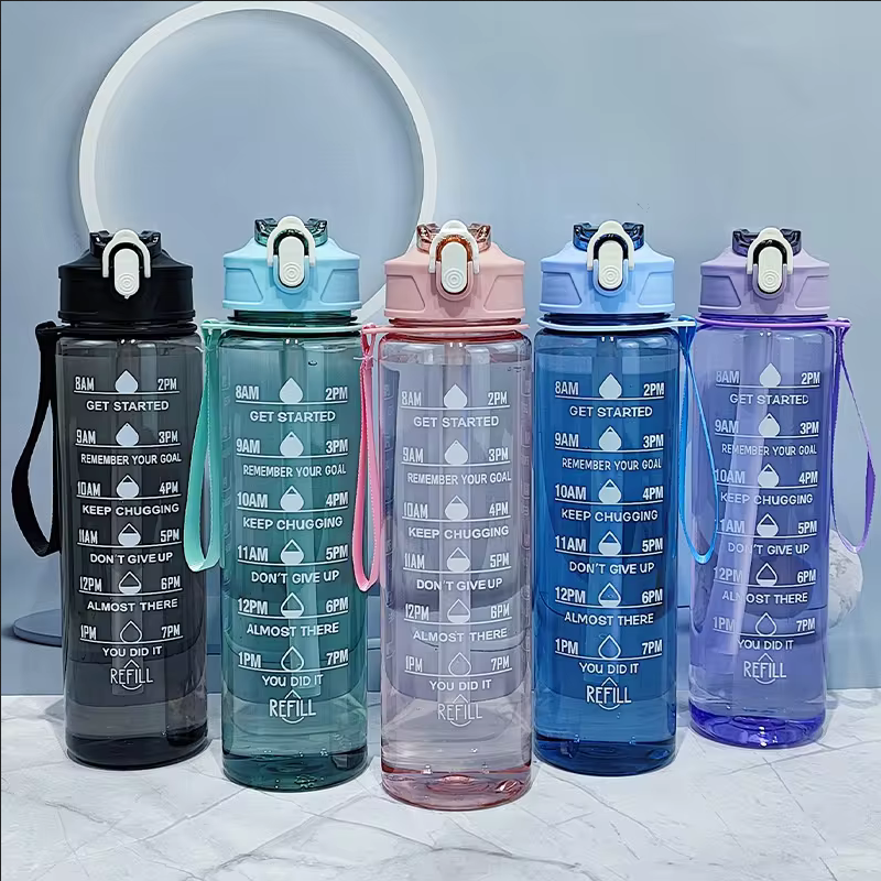 Sports Equipment Names - 900ml Sports Bottle With Time Scale