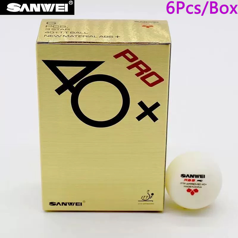 Ping Pong Ball Set - 3Stars SANWEI ABS PRO 40+ Table