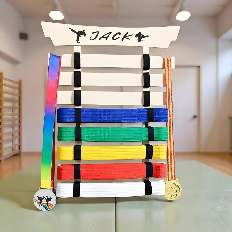 Sports Equipment Storage Rack - Martial Arts Belt Display Karate Belt