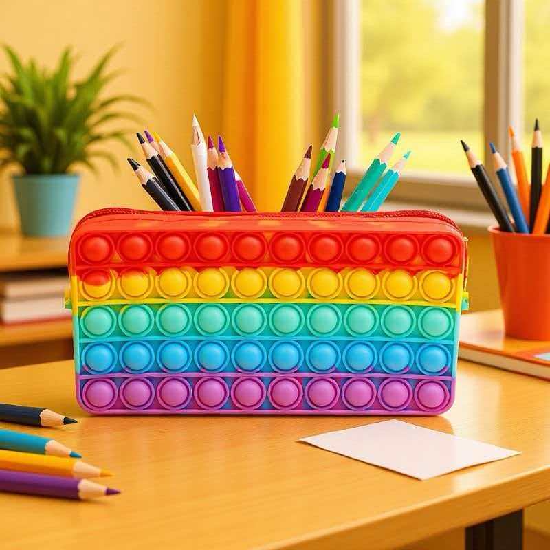 Rainbow Pencil Case Silicone P - огляд і ціна Sports Equipment For Schools