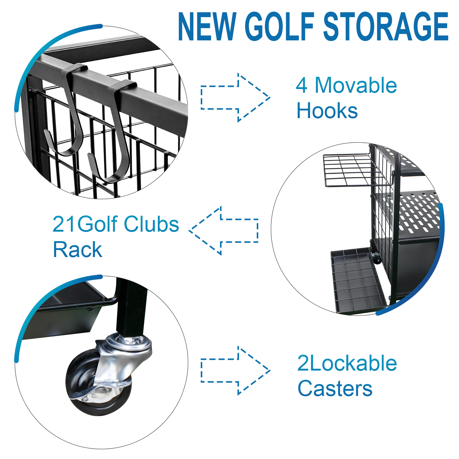 Golf Bag Storage Garage Organi - огляд і ціна Sports Equipment Storage Rack
