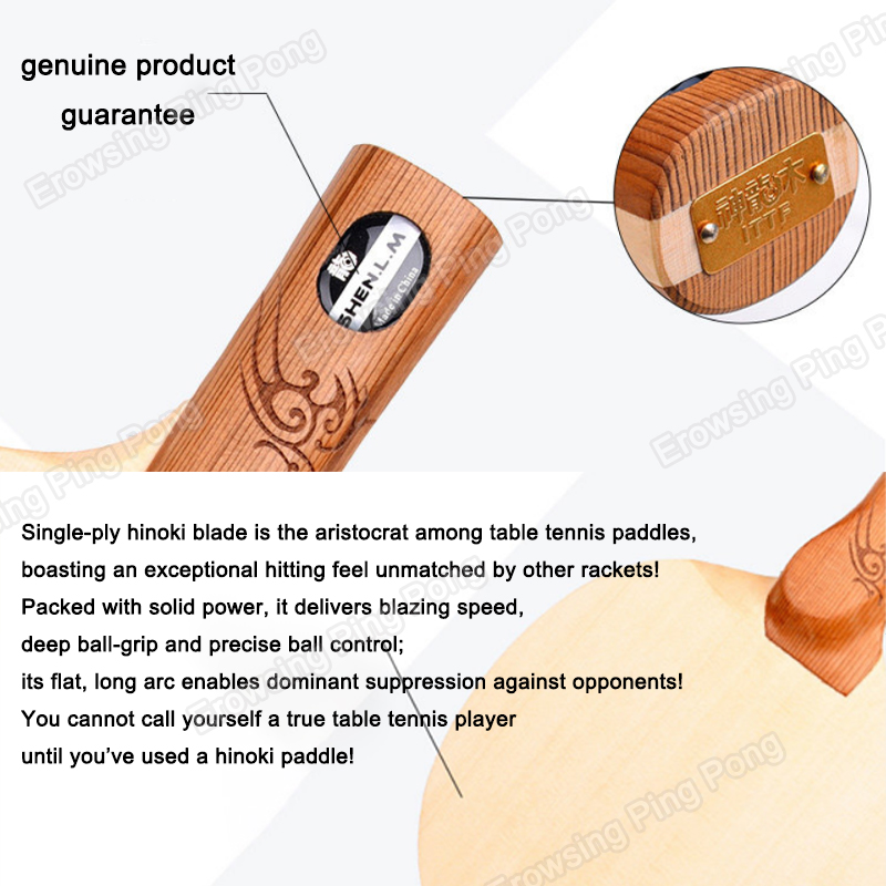 1-Ply Hinoki Table Tennis Blad - огляд і ціна Table Tennis Paddle