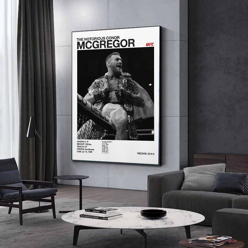 Black and White Fighting Champ - огляд і ціна Sports Equipment Poster