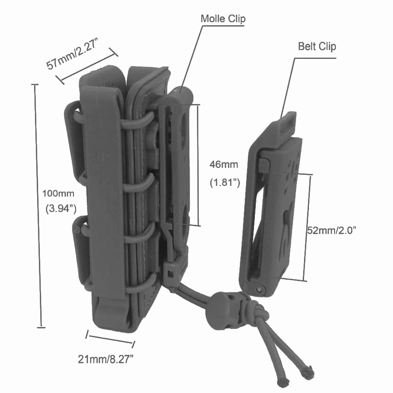 9mmTacticalMolleBeltClipStorag - огляд і ціна Sports Equipment Holder