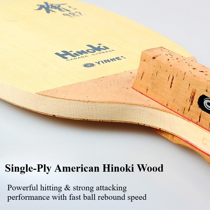 YINHE 982 1-Ply Solid Hinoki T - огляд і ціна Table Tennis Paddle