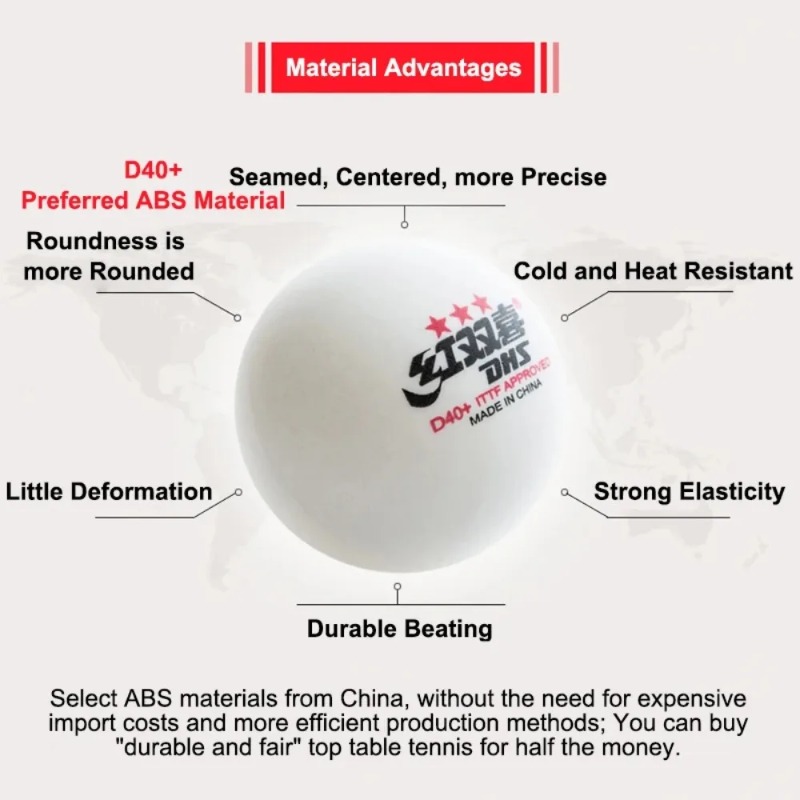 original DHS Seamed Table Tenn - огляд і ціна Ping Pong Ball Set