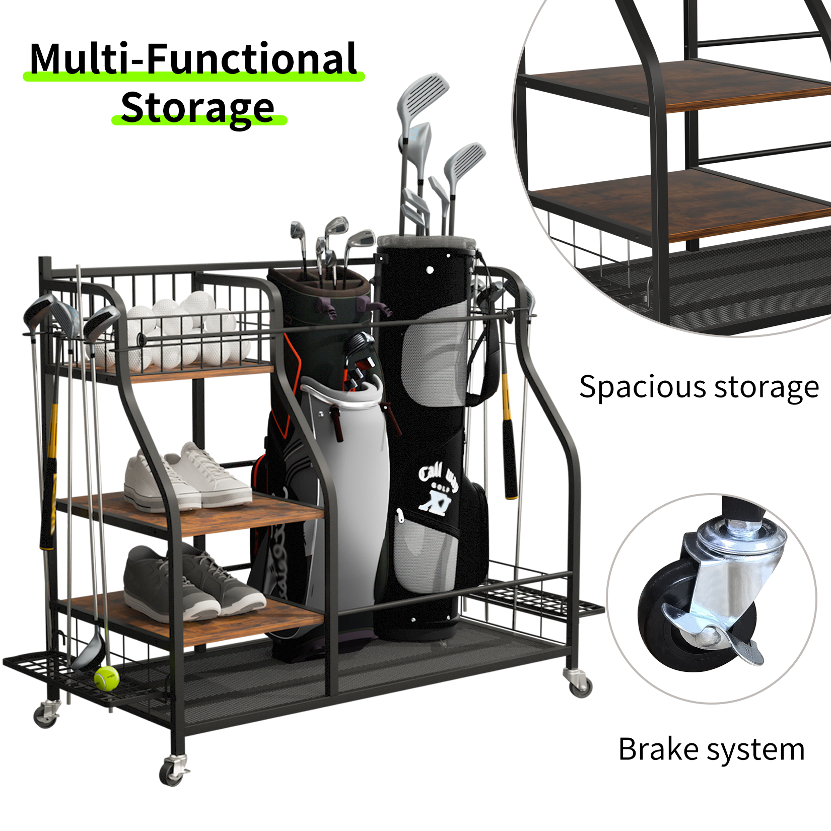 Multifunctional Rolling Golf B - огляд і ціна Sports Equipment Holder