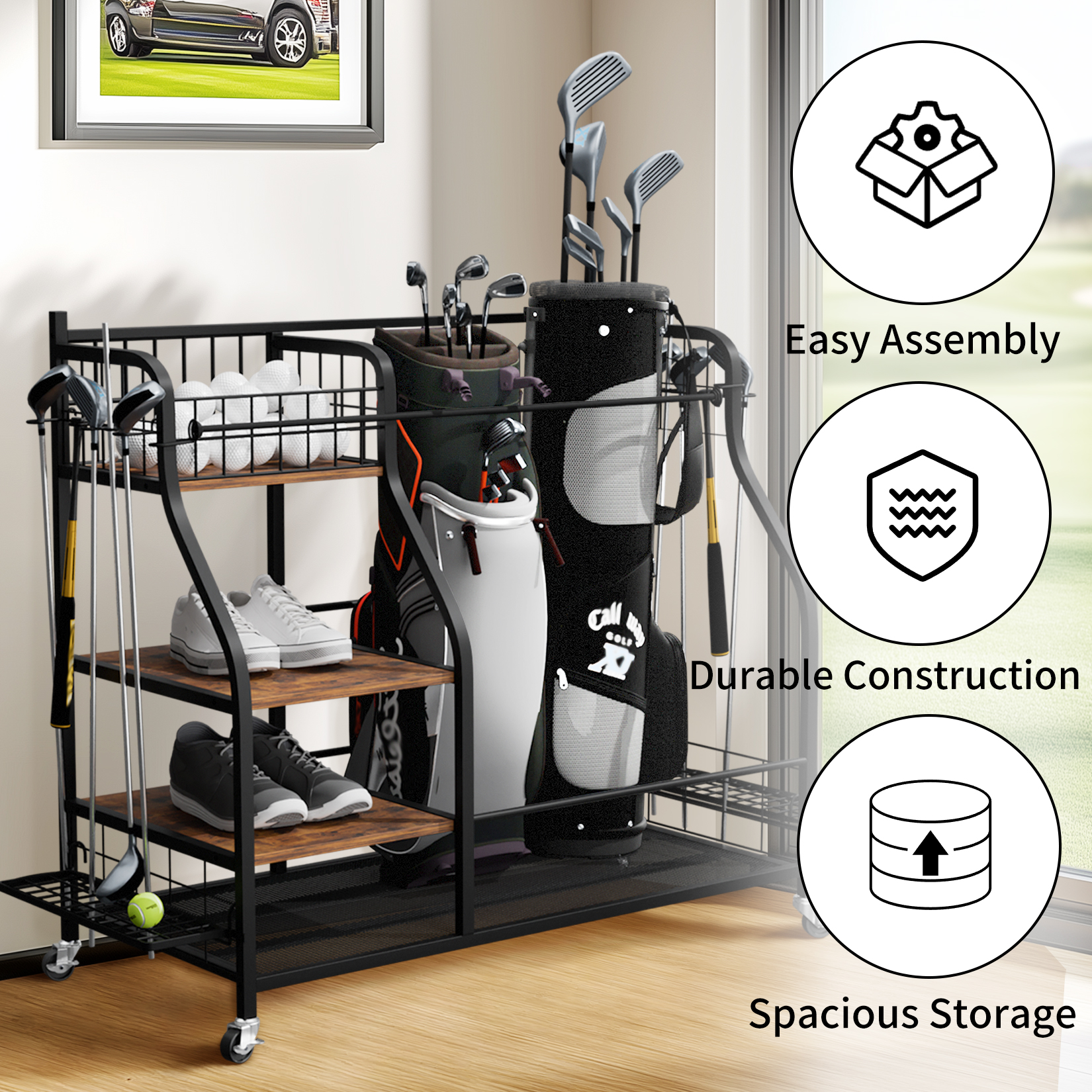 Multifunctional Rolling Golf B - огляд і ціна Sports Equipment Holder