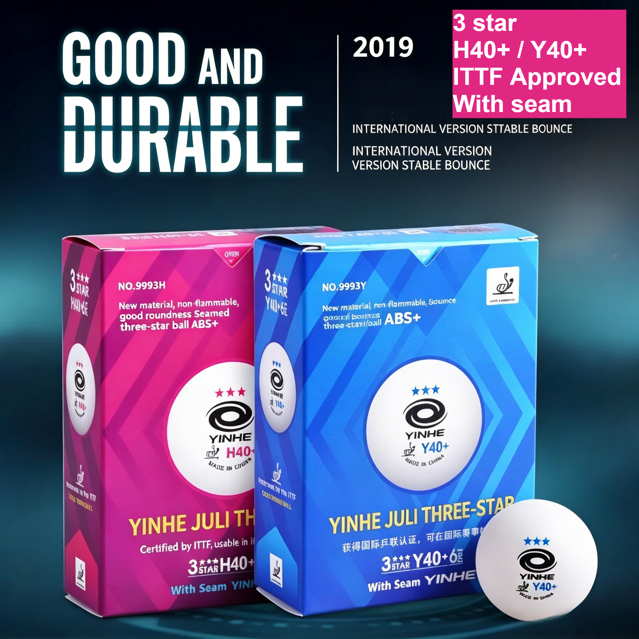YINHE H40+/Y40+ Seamed Table T - огляд і ціна Ping Pong Ball Set