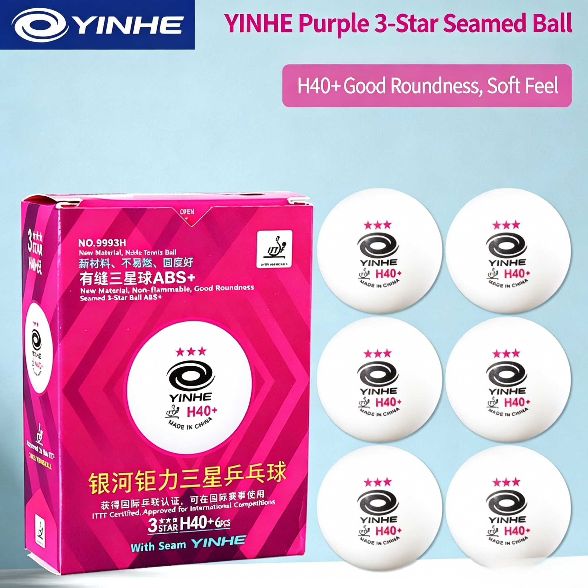 YINHE H40+/Y40+ Seamed Table T - огляд і ціна Ping Pong Ball Set