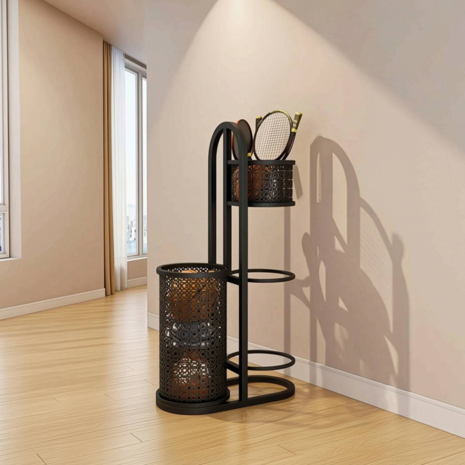 Ball Storage Rack with Basket  - огляд і ціна Sports Equipment Storage Rack