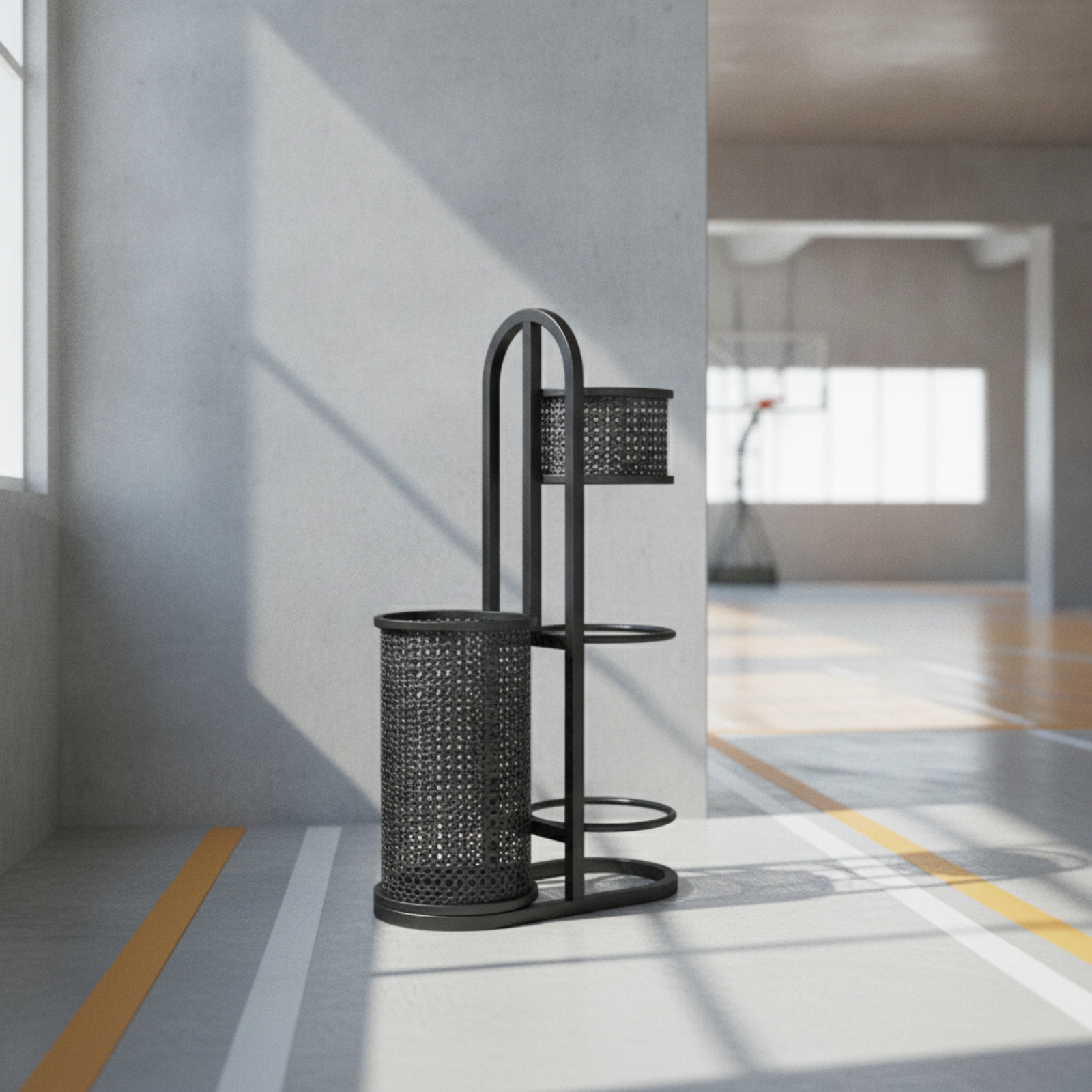 Ball Storage Rack with Basket  - огляд і ціна Sports Equipment Storage Rack