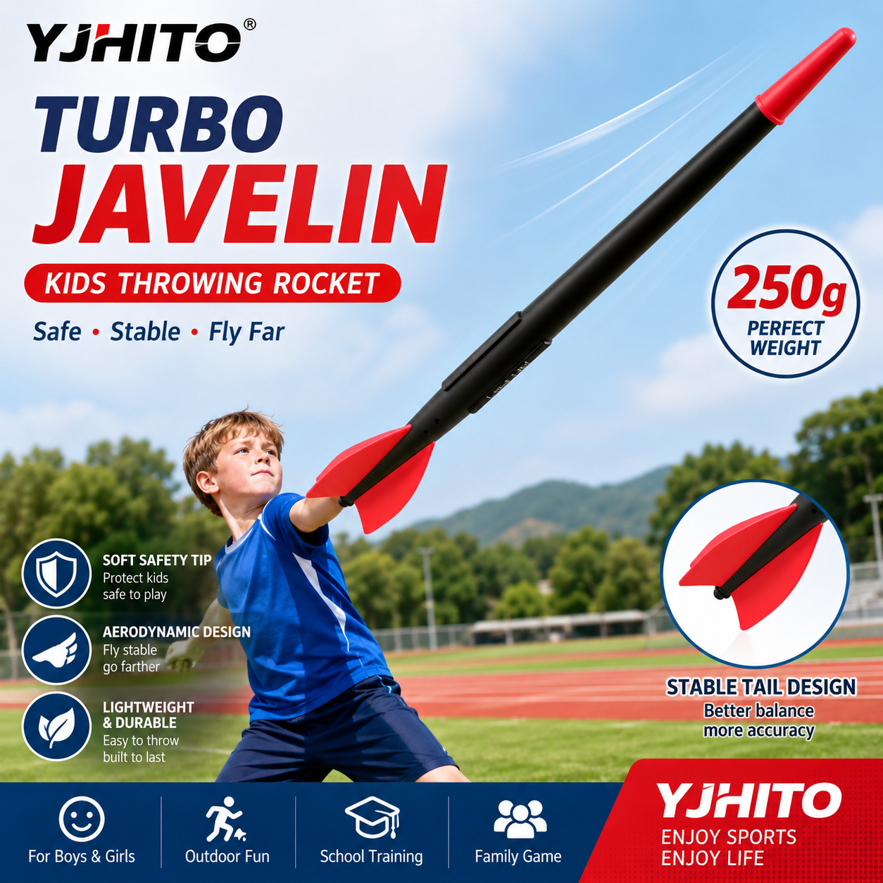 Kids Turbo Javelin 250g Plasti - огляд і ціна Sports Equipment Javelin